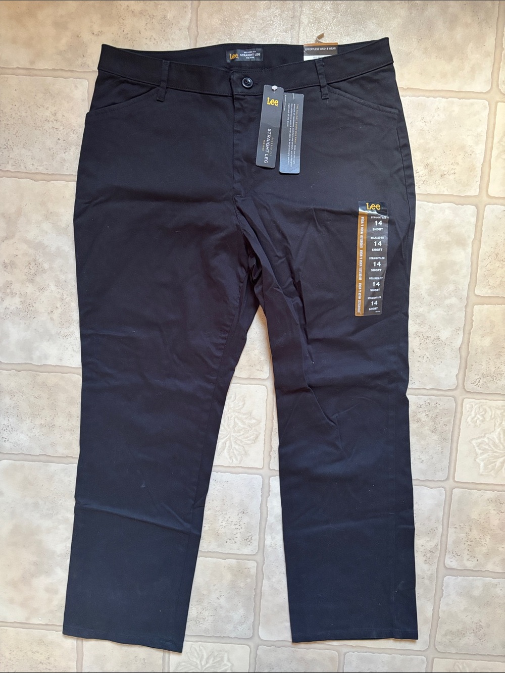Lee Women's Mid Rise Straight Leg Pants Size 14 Short Straight Leg NWT